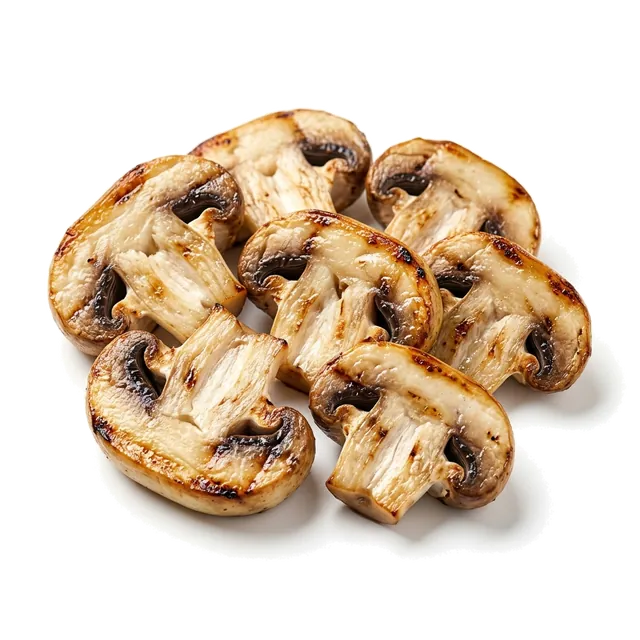 قارچ دکمهای تفتداده بدون روغن